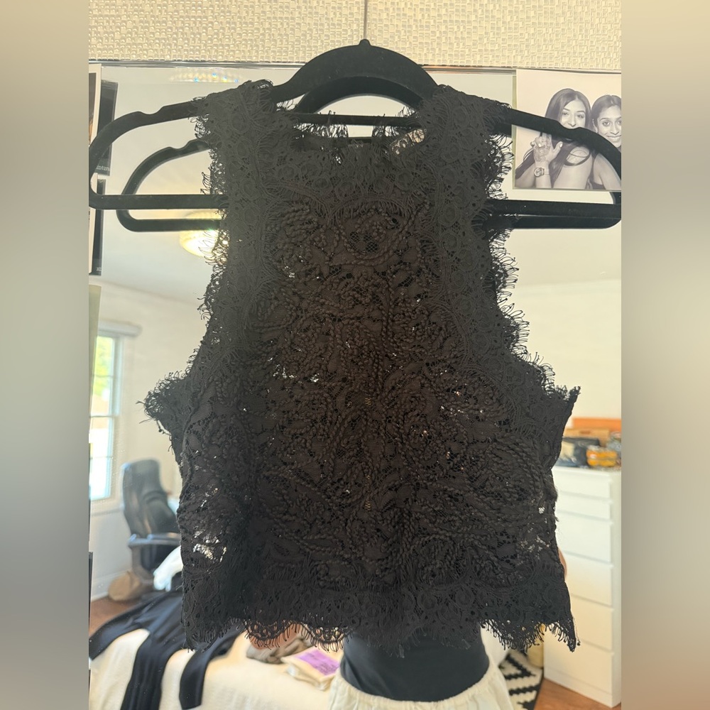 Zara Black Lace Tank Top